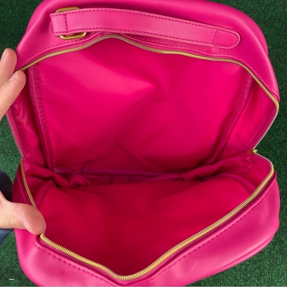 Juicy Couture Fuchsia Pink & Black Sequins Nylon Faux Leather Backpack main image 8